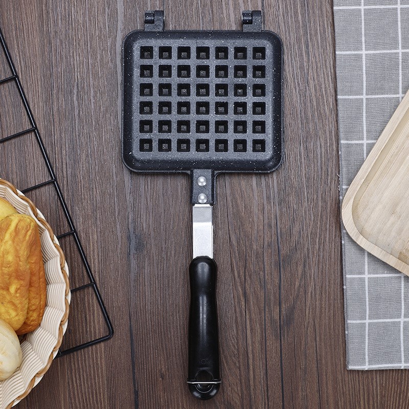 直供不沾涂层华夫烤盘单头华夫饼煎锅 家用双面烘培烤盘定制