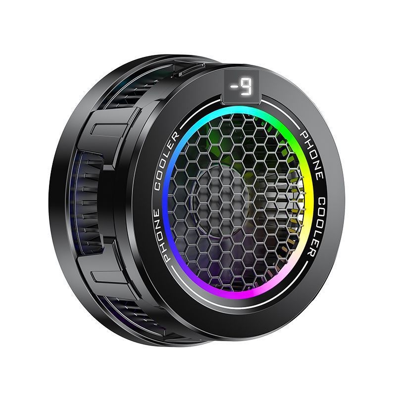 新款X108手机散热器数显三档调节磁吸背夹结冰半导体冰封散热器