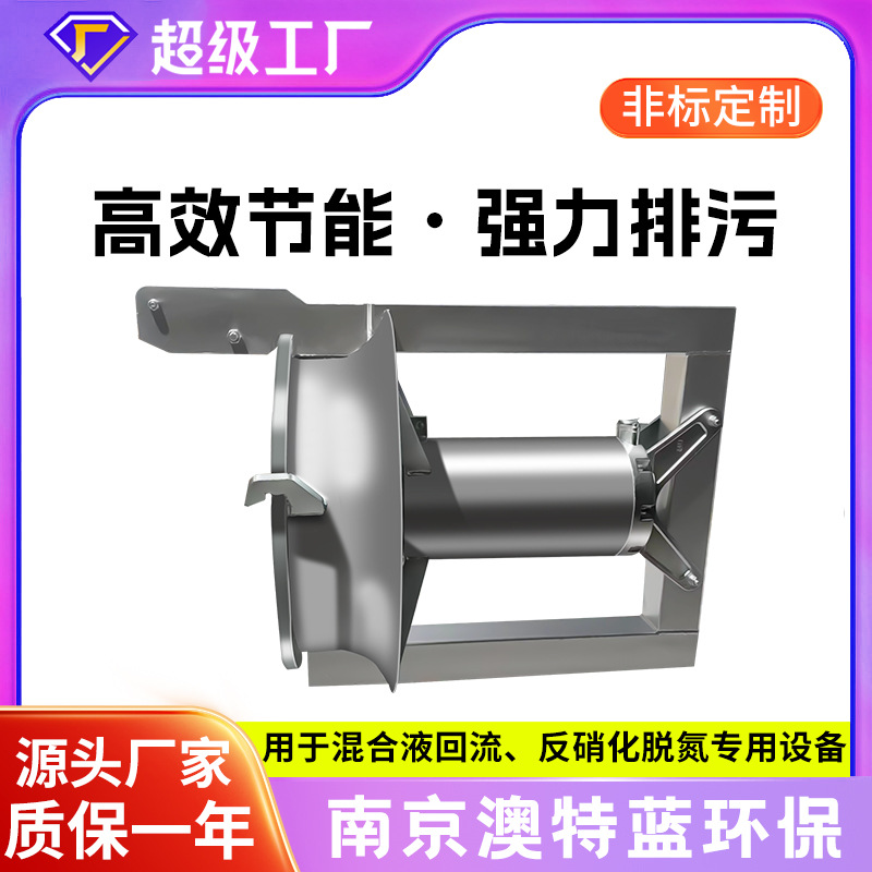定制污泥回流穿墙泵QJB-W1.5-22KW 低扬程大流量抗堵塞缠绕