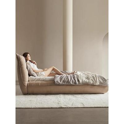 baxter奶风艺床现代简布约法式云朵地油主卧极落简毛毛虫MN-955科