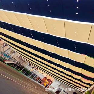 赤峰幼儿F 359园厂操场电动遮阳帘户外露智台能天棚遮阳网家支持