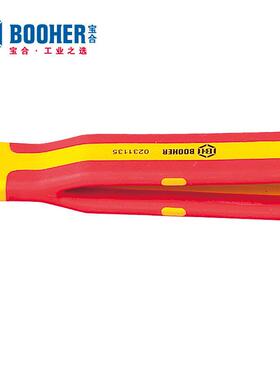 Booher宝合绝双缘1手工具B0231145DAA色绝缘宽口横齿镊子45mHm