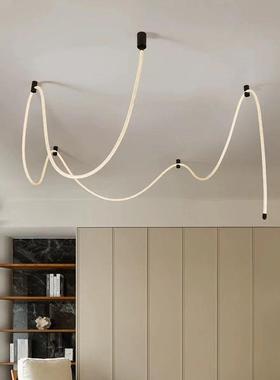 个性空设计极LZ-24910简约现代客餐厅别墅挑高复式LOF师T楼吊灯店