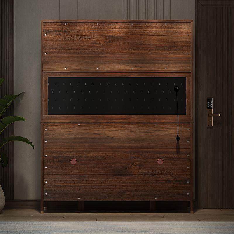 新木式餐边柜高柜一体靠墙厨房柜子储物柜纳客厅收柜ORT实框中置