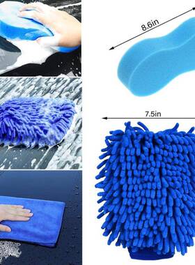 汽爆款细节钻孔IYE刷套件9件套车轮轮胎刷2套件洗车车清洁刷