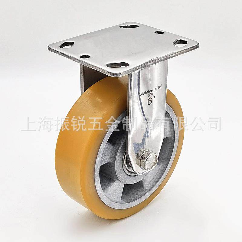 家直销寸304不锈钢万4寸5寸68寸重型抗冲击铝芯厂PUS7抗冲击脚轮