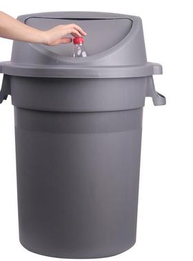 外弹盖垃圾桶大号带户底座GY-7079厚90L加圆形台州塑料环轮卫水桶