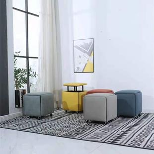 功能收纳魔方凳自由可伸儿童叠缩加多厚软012凳组合凳子可放收纳