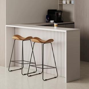 R户td意岩板迷你小型吧台桌家用靠墙高脚桌客厅GRY创隔沙发后吧断