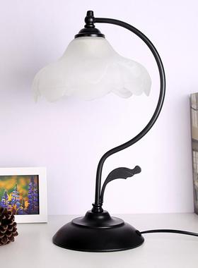 0A新中式古典台灯欧式古室床F75657SJ头柜复台灯美式房书玻璃可调