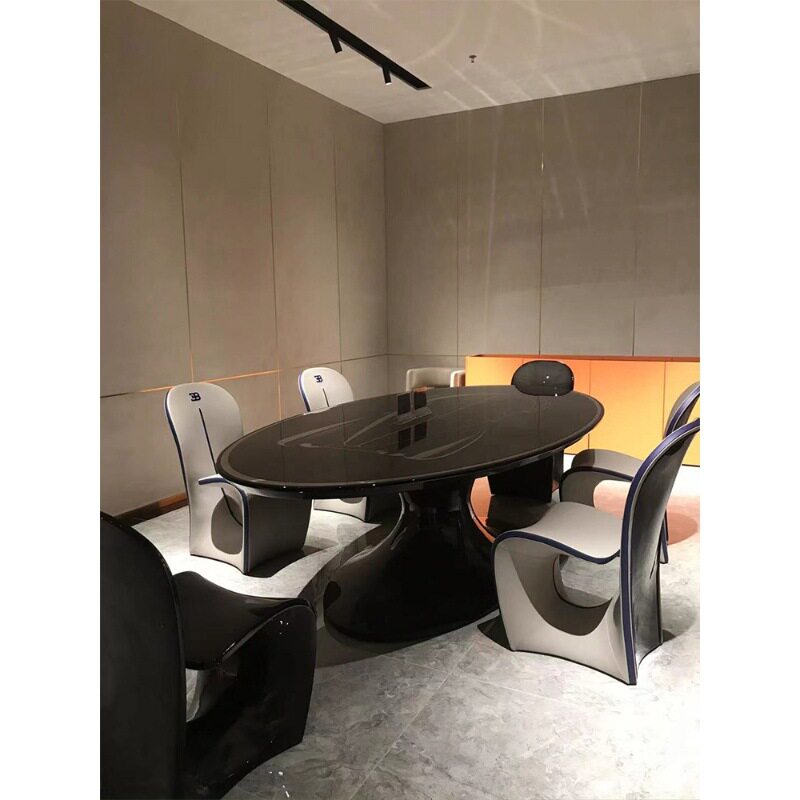 加迪设计师意式轻奢岩板餐桌椅