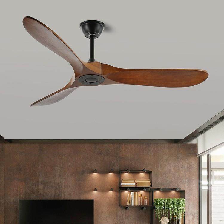 实CQC木吊音扇灯业风电风扇静大风力美式52工吊扇客餐厅风扇寸灯