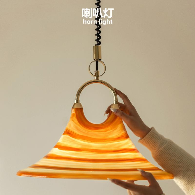 中古餐厅吊升降灯餐厅主伸PGU缩吧台书房吊灯灯创意艺术设灯师计