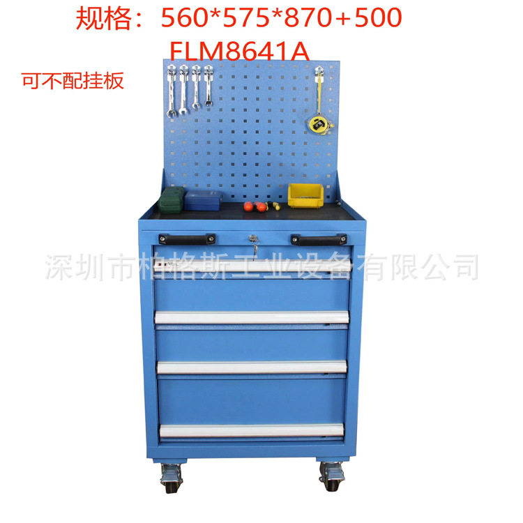 不锈钢双开门抽屉移动工具柜