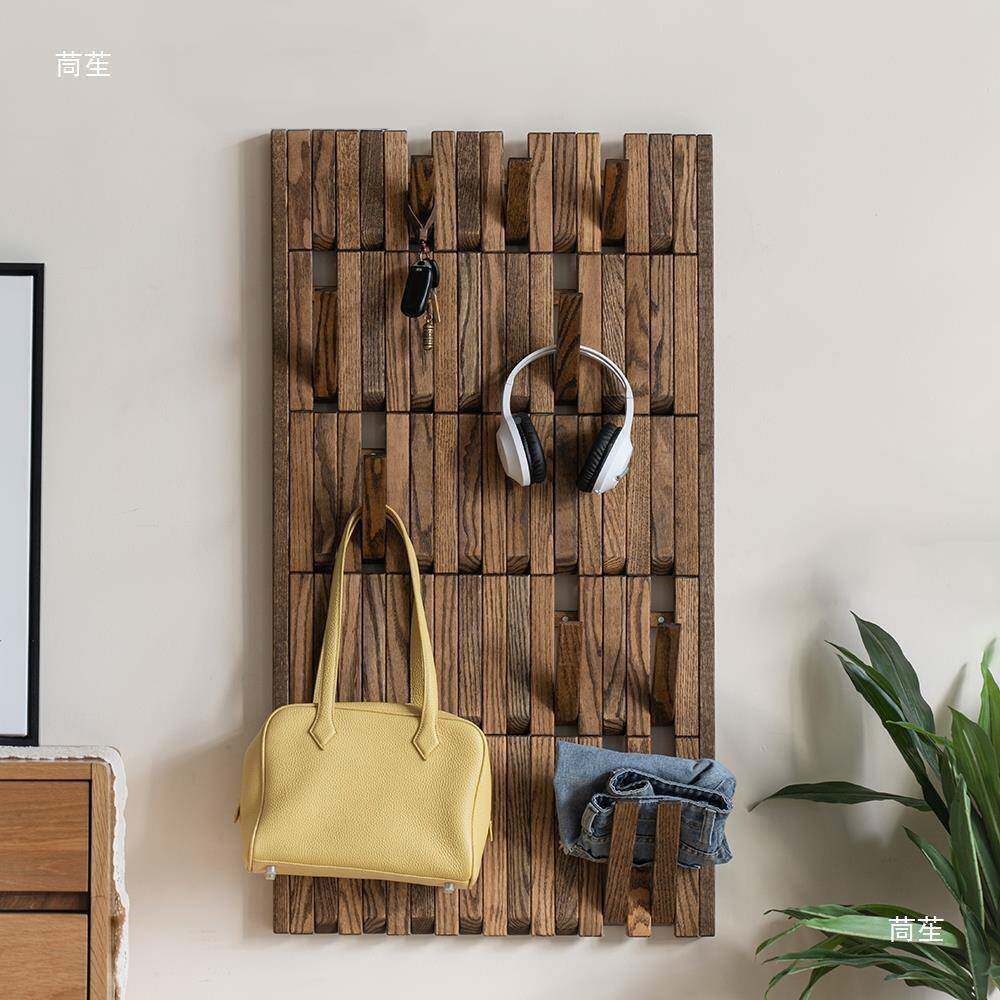 衣钢琴键式挂架电表箱榉遮挡挂07衣架墙上壁挂木玄衣关挂区衣帽架