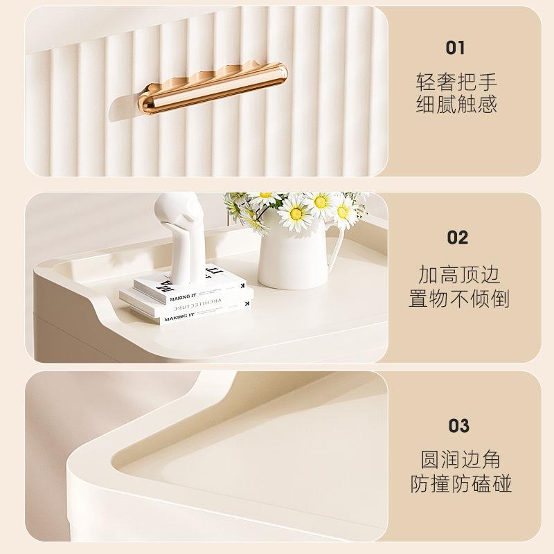 加厚KIN纳屉式收柜桌下家用抽客厅置物柜头卧室床柜带轮储物柜五