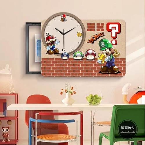 马里奥配电表表箱装画带无品牌/钟多饰巴胺电箱开关