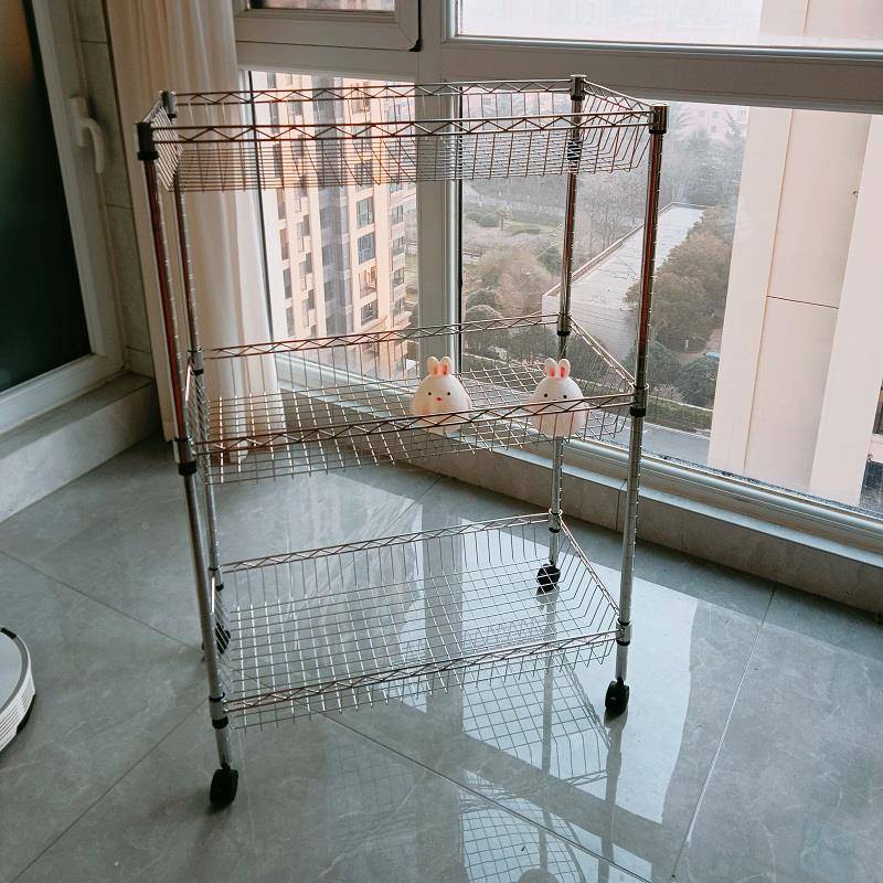 J带轮可F768779M移动多肉花架小推车带盆滑轮架花阳台落地架0子收