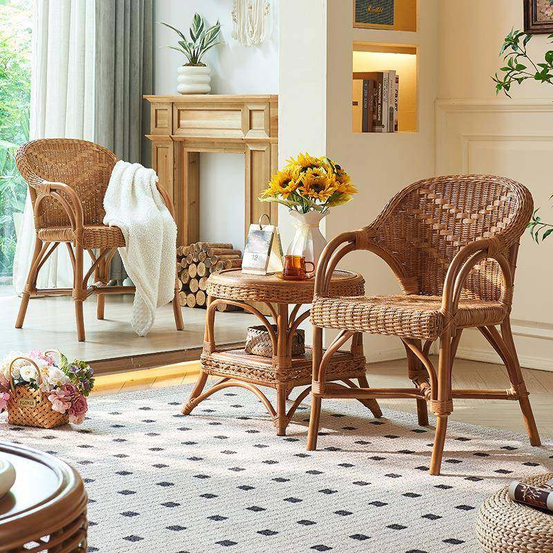 新中式植物古藤厅椅家用客椅子茶几台组494合中民宿阳藤编桌椅三,商业/办公家具,商用藤编家具,淘宝优惠券,粉丝福利购,淘宝优惠卷
