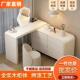 奶油柜风实木梳妆台斗可柜收纳一体卧921室全伸缩转角化妆桌