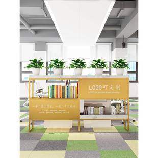 网红隔断置物架办公室饰花铁装艺落无品牌/地矮隔断展屏风卡位架