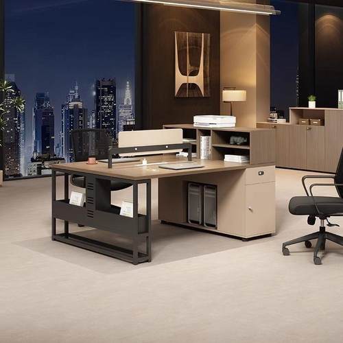 办公桌椅组合简约职员桌185现代员工位桌屏风座办公员工卡室四六