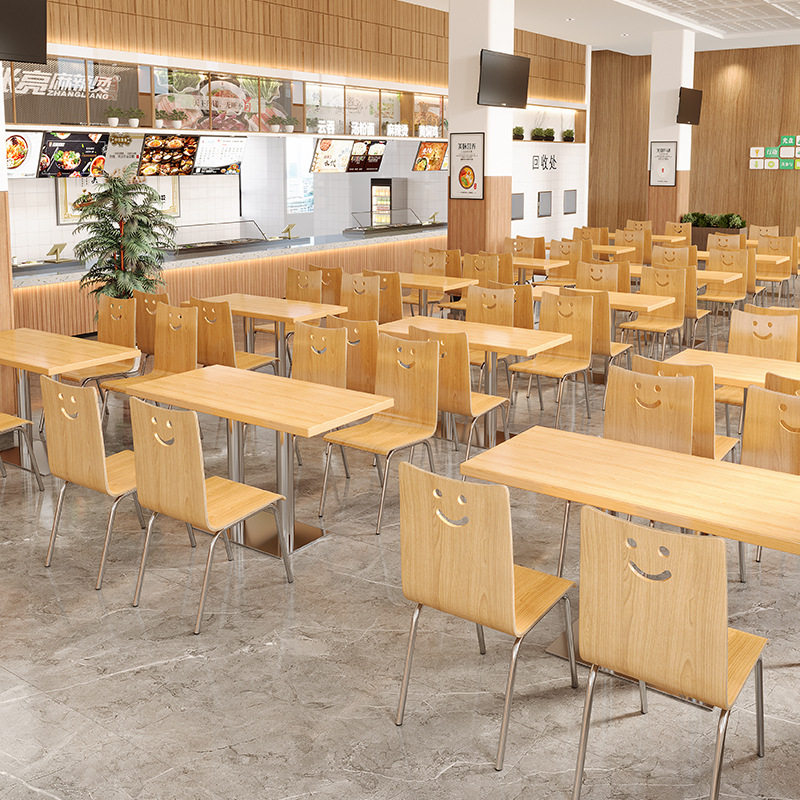 食堂桌椅组合粉面馆汉堡披萨店甜品小吃快餐店简约饭店沙县商用