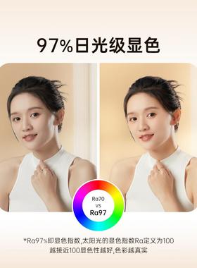 斐色耐携妆化镜可折叠带灯梳妆行镜台式便桌面leSM355d补光网红旅