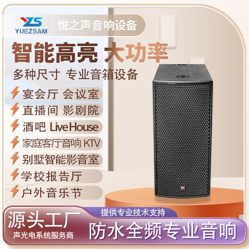 跨境全频音箱KTV酒吧电音派对宴会厅会议室酒店用专业有源音响