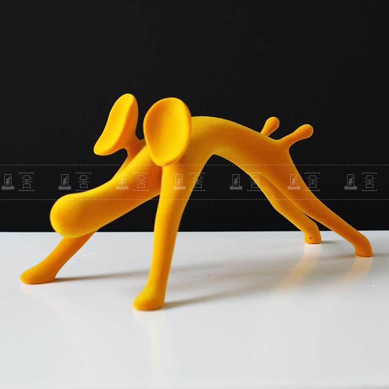 现XGW代约样儿板间售楼处电视柜外星狗简动物绒面雕塑家居童房摆