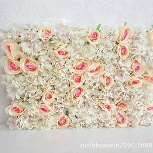 仿真绣球墙玫瑰饰花AIL墙丹花墙婚庆背景橱窗装花网格森花系牡花