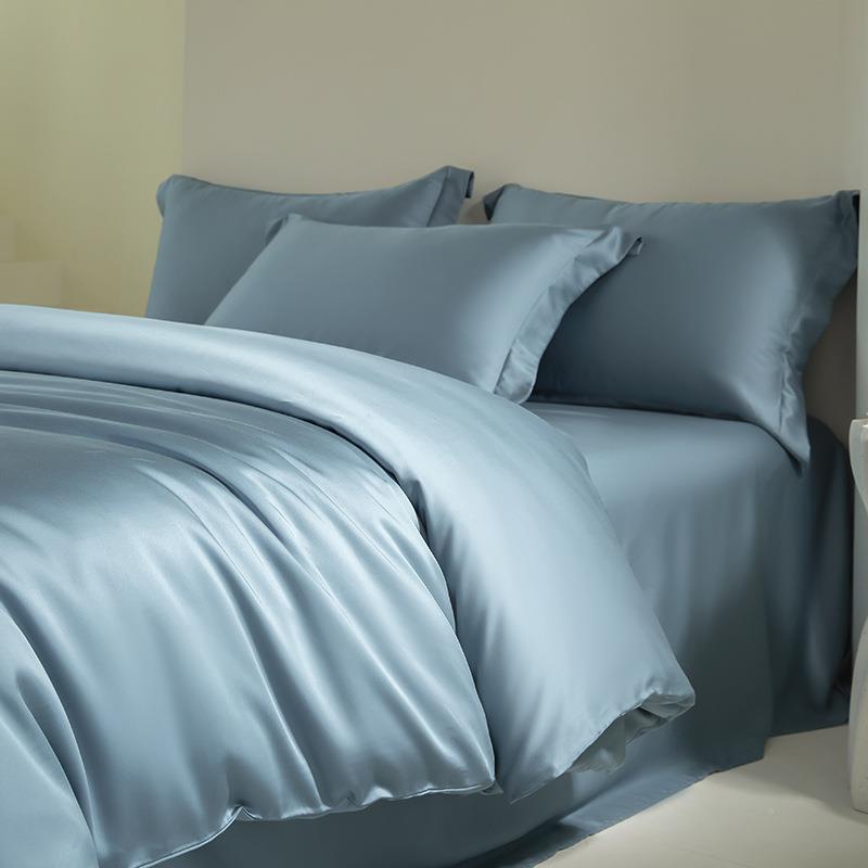 A类兰精天丝四套莱赛尔被纯季色KOU床套上用品夏顺滑凉爽件套件南