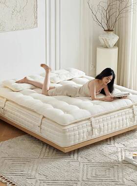 圆拉梦床垫马尾a毛羊毛驼绒手工扣超软垫类母婴470思级弹簧席梦床