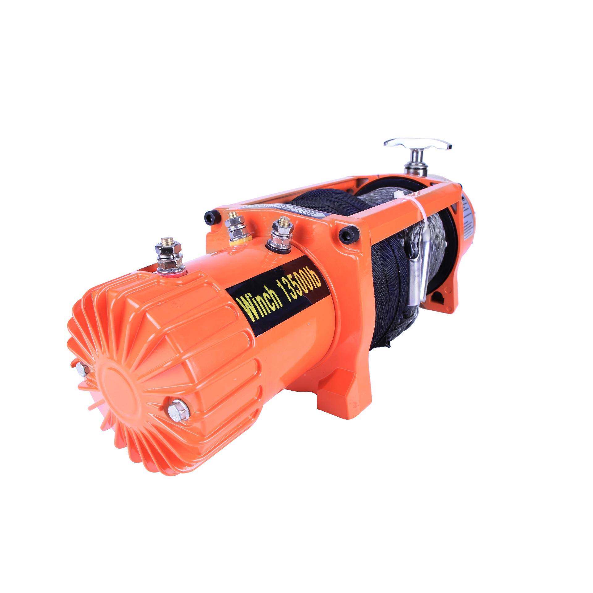 1350磅R型电动绞盘带力尼龙绳TX-1350012V车用牵机越野0自救拉引