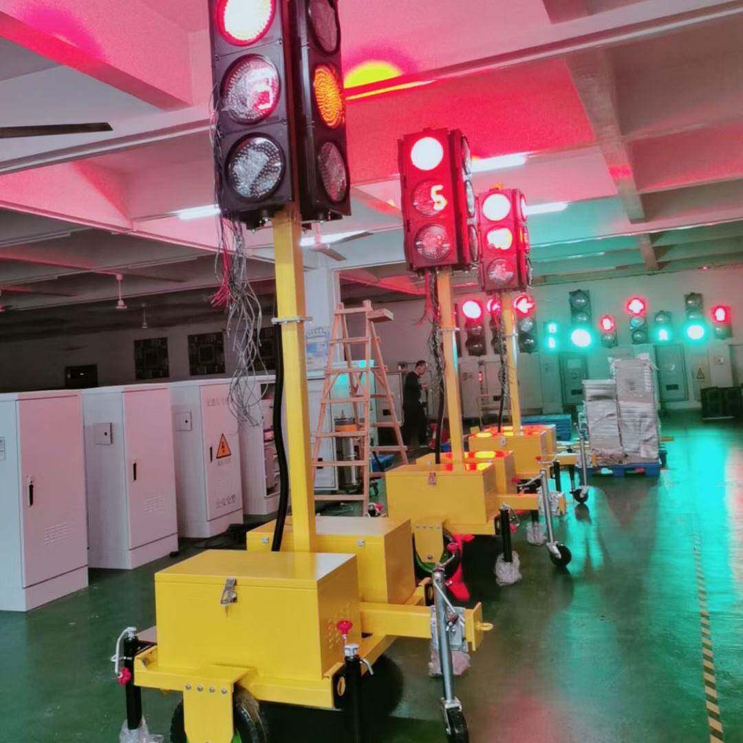 源头工厂口交通信号灯临体式时红绿灯LEDMSM太路阳能移一动红绿灯