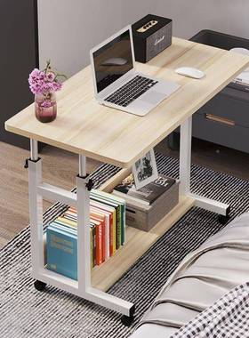 简约降宿舍床升PIQ小桌子家上用懒人电脑桌床桌简易台式边可移动