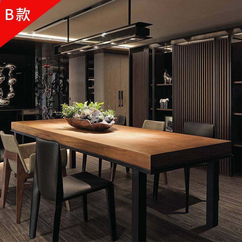 美式l1otf实木办公桌会议桌复古工业铁风长方形现代简餐约艺桌创,商业/办公家具,餐桌椅系列,淘宝优惠券,粉丝福利购,淘宝优惠卷