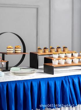 自架助餐茶歇摆台木质层冷示餐点心托盘甜品台中式36211合面包框