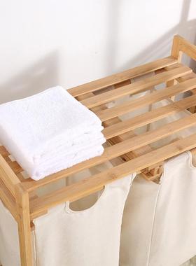 制脏篮毛巾置物收架纳浴室家用筐卫生1ZY68101间脏衣篓洗竹衣双衣