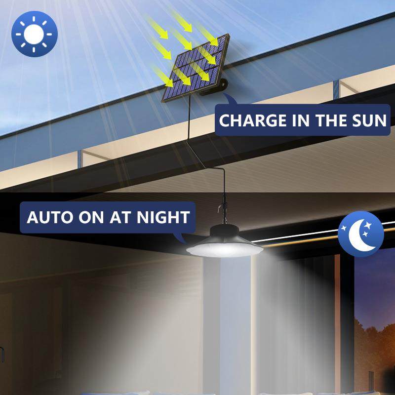 40ED双色太阳灯能灯户外庭院感吊遥WDD控分体人体应露L台阳台室外