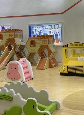 早教中心室内体滑滑梯QCQ传蜂巢软宝包儿童感统软梯大厅承宝滑梯