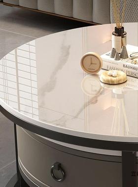 岩板圆几客厅家用简约现几代小户型202005新款轻奢茶网红形茶小桌