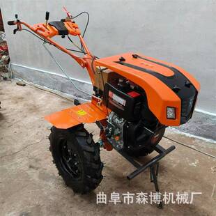 用马小型电耕地机两RPP驱大轮胎手扶旋耕机12力柴油农启动犁田微