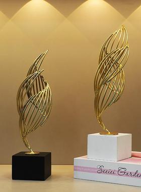 7140B风生水起招办财摆件现代轻奢公桌品面装饰玄关电视柜工室艺