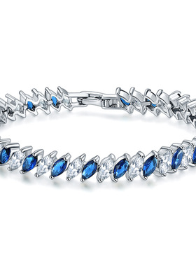 新款欧美时尚彩色锆石手链女款闪亮百搭手镯手链饰品新品上市