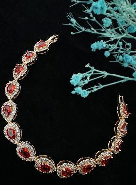 简约铜锆石手链新款欧美风格时尚潮人跨境配饰女士创意款手环