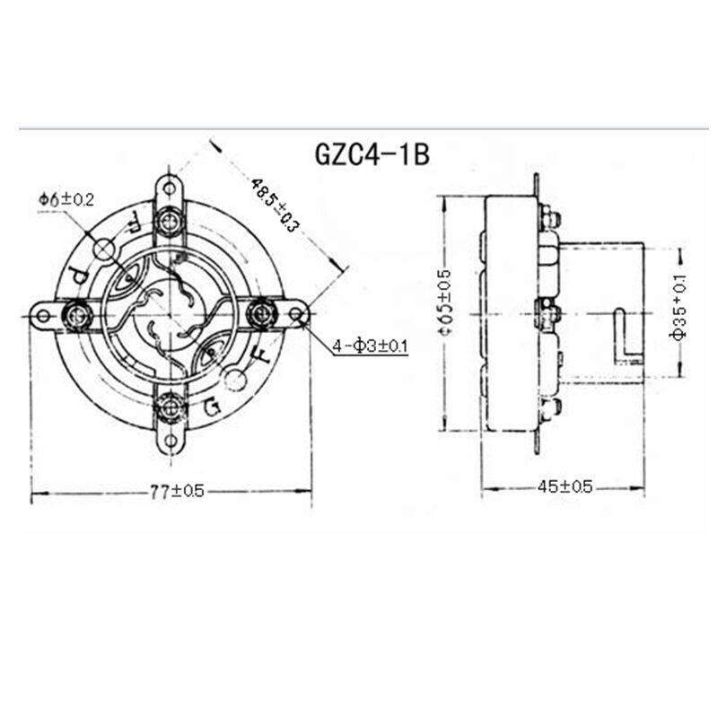 陶瓷大四脚电子管座GZC4-1B-G 镀金适300B 811 1