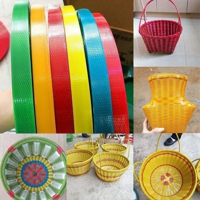 编篮子材料1608塑钢带编织带编织硬带编筐背篓塑钢厂家一件起批