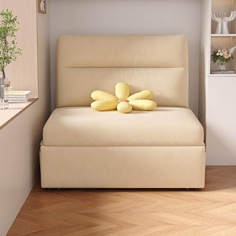 技绒沙发可床折叠多无品牌/功能科小户型无扶手奶油风单人两用202