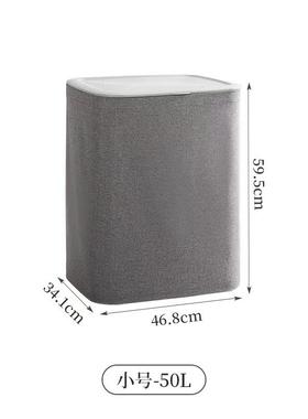 牛筋布带生盖脏衣篮卧室收70498B/7纳叠篓脚踏折带提式手卫间脏衣